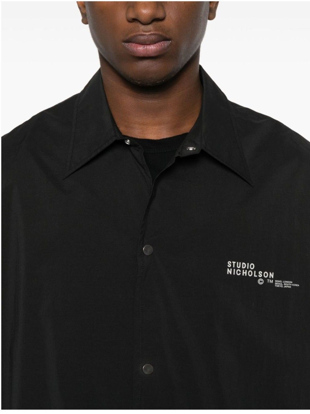 COACH JACKET #BLACK LOGO STUDIO NICHOLSON Capispalla SPHERE SNM 1149