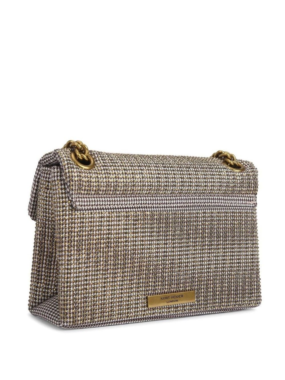 FABRIC MINI KENSINGTON V #BEIGE KURT GEIGER LONDON Bags 3036240609