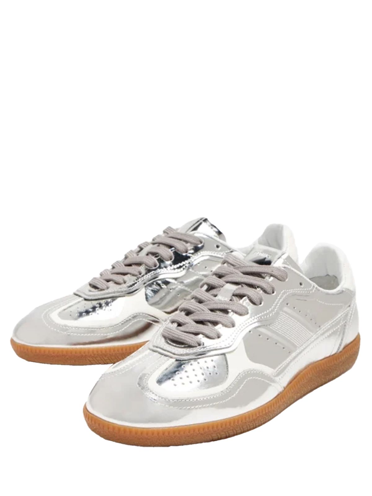 TB.490 RIFE SHIMMER SILVER CREAM LEATHER SNEAKERS #02 ALOHAS Shoes S100544-02