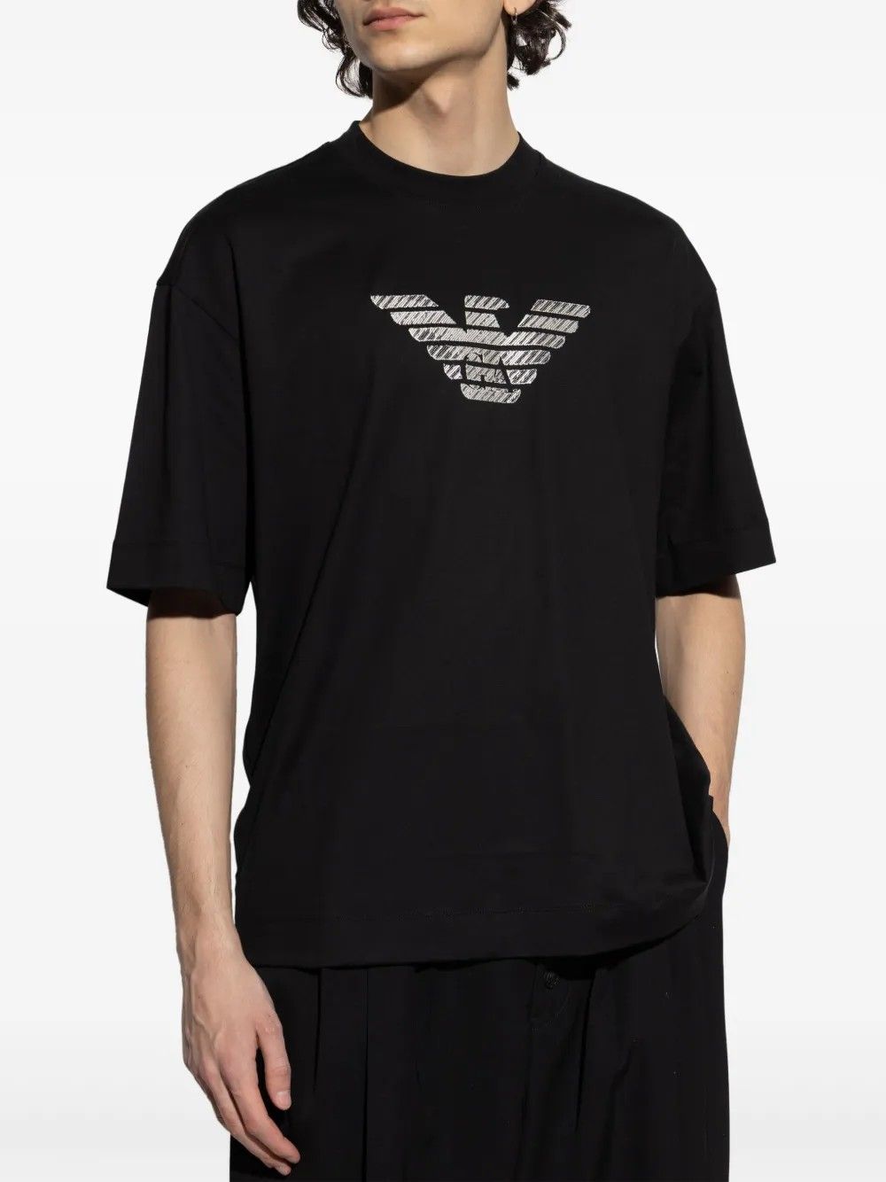 Tシャツ・カットソー EMPORIO ARMANI Men T-shirt Black 1 EM001026AF13669 MC202 Tシャツ・カットソー EMPORIO ARMANI Men T-shirt Black 1