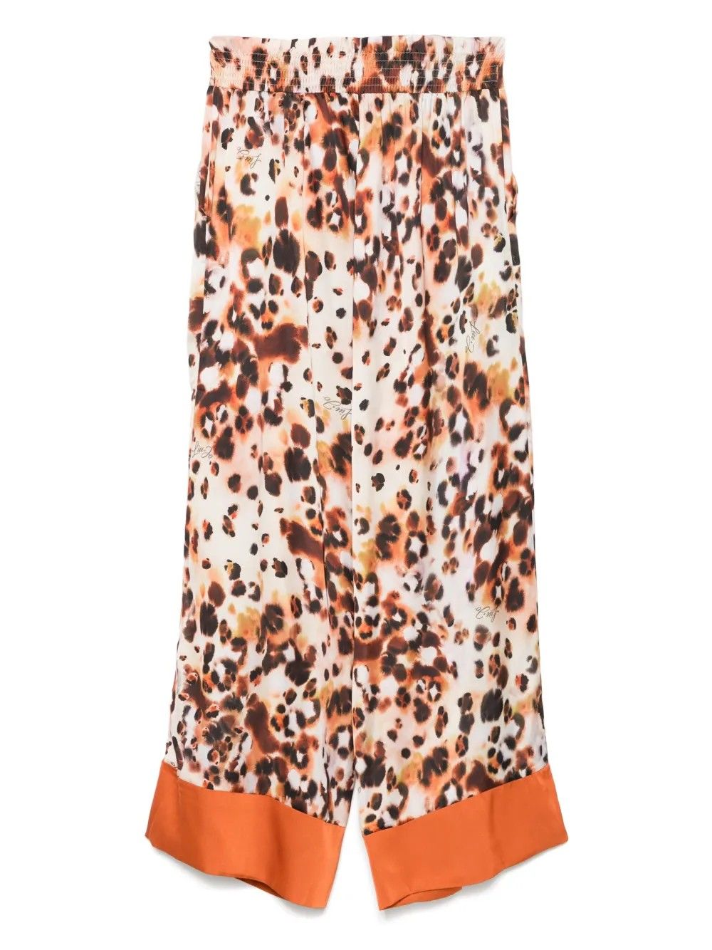 パンツ LIU JO Woman Pants Multicolor VA5143TS806 M9145 Printed satin trousers colour red animal print | Liu Jo