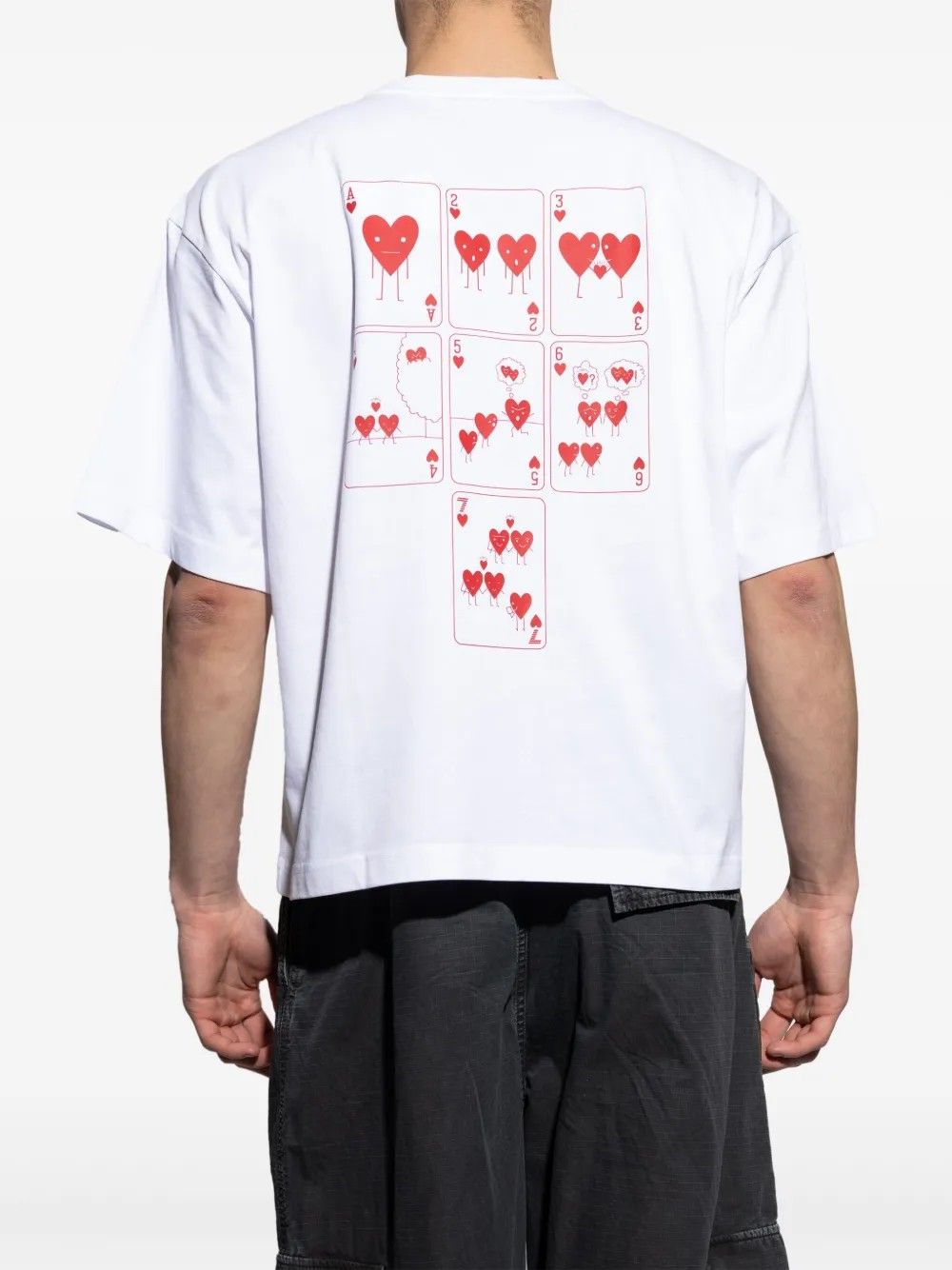 EA7 Ti Amo Tシャツ 7-CUORE ブラック 7X000032-AF13243-FC135 EA7 アルマーニ ハート セッテクオーレ Tシャツ ユニセックス