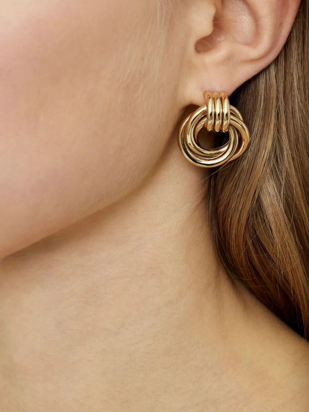 TRIPLE KNOT EARRINGS #GOLD ANINE BING Accessori A 15 3711 920