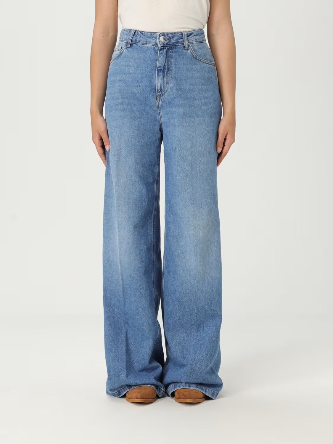 デニム・ジーパン LIU JO Woman Jeans Denim WA5445D4666 78895 PANT.FLARE FROG H.W. DEN.BLUE #78895 - LIU JO Trousers