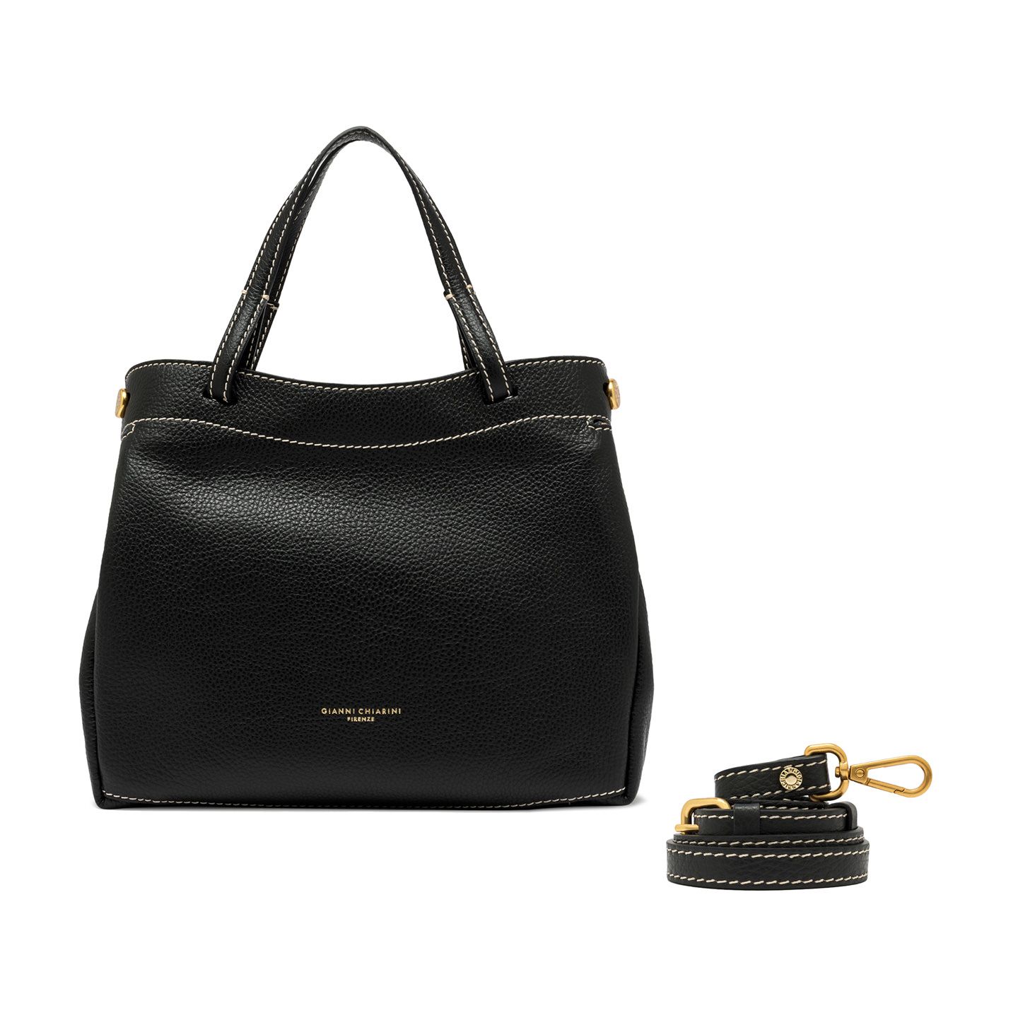 BORSA IN PELLE #NERO GIANNI CHIARINI Borse BS 11290/COMM GRN