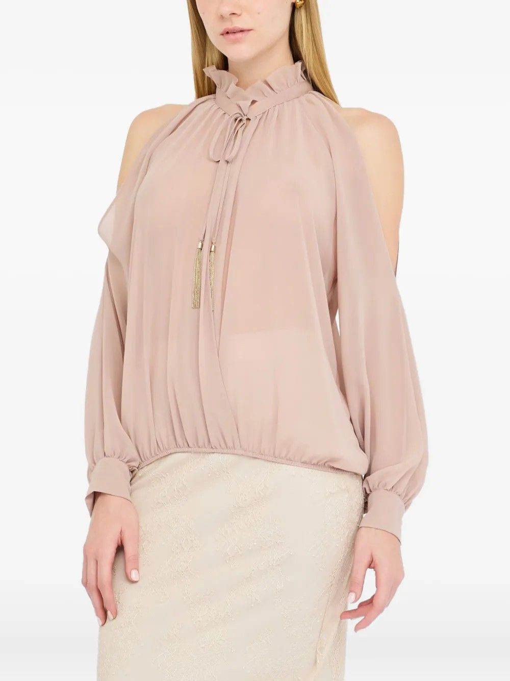 ECS BLUSA INCROC. C/ACCESSORIO CIPRIA #X0702 LIU JO Shirt CF5396TS869 X0702