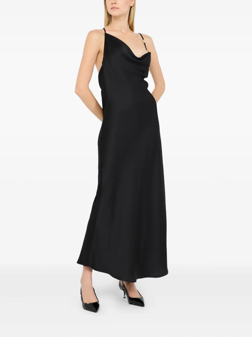 ABITO LUNGO CON SPACCO NERO #22222 LIU JO Vestiti CF5090T2956 22222