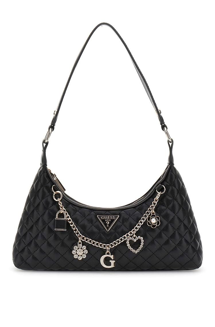 EVERLEE TOP ZIP SHOULDER BAG #BLACK GUESS  Borse HWEG86 79180 BLA
