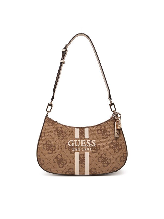 NOELLE II TOP ZIP SHOULDER BAG #LATTE LOGO GUESS  Borse HWOS96 72180 LTL