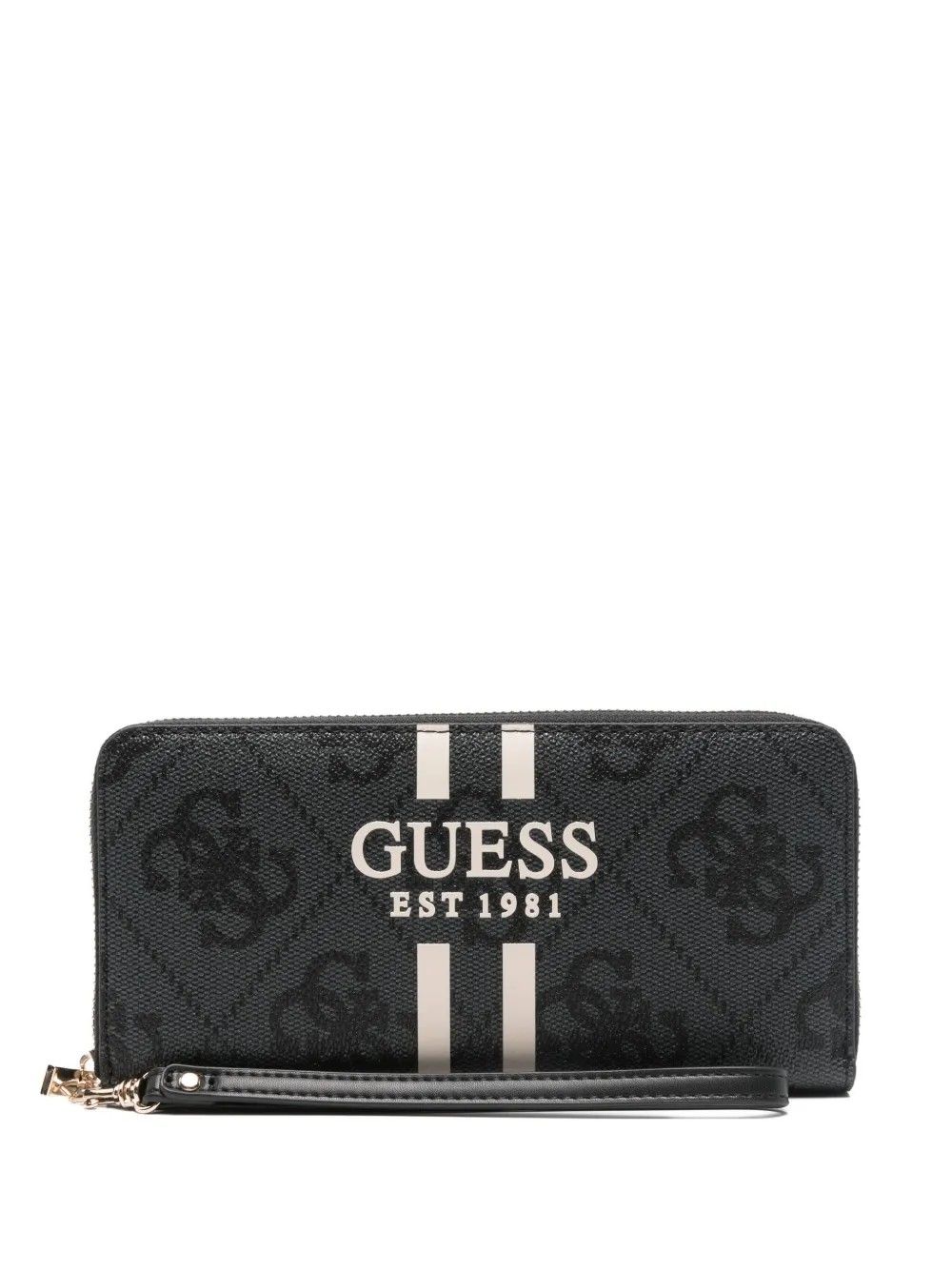 LAUREL II SLG LARGE ZIP AROUND #COAL LOGO GUESS  Accessori SWOS74 59146 CLO