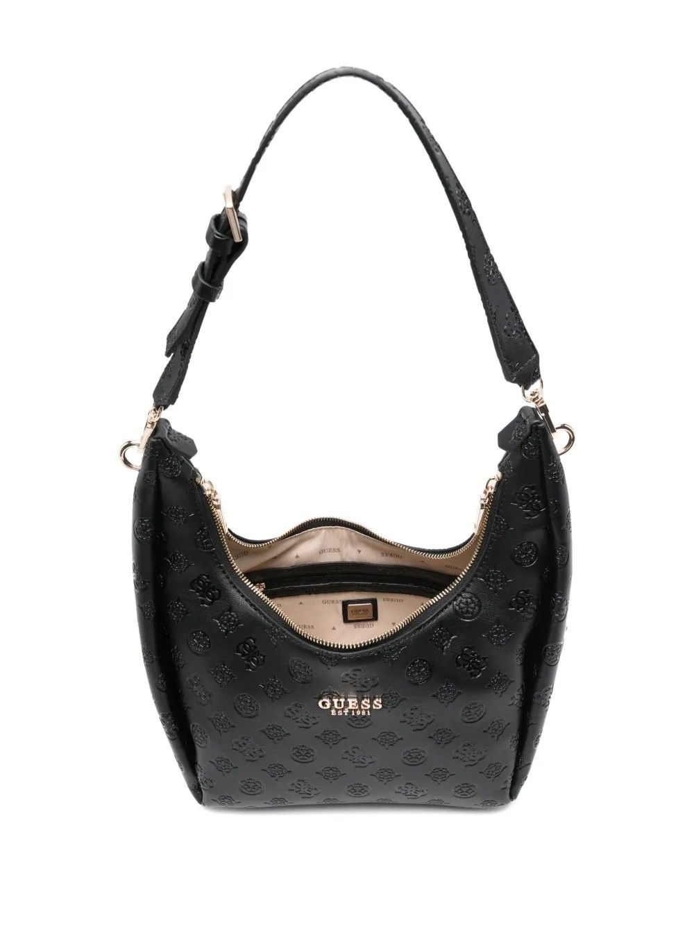 PHOEBE HOBO SHOULDER BAG #BLACK LOGO GUESS  Bags HWPD96 65020 BLO