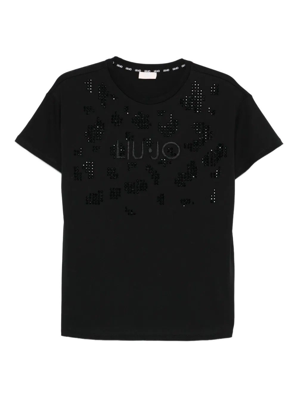 ECS T-SHIRT M/C NERO/ANIMAL STRASS #M9757 LIU JO T-shirt TF5184JS923 M9757