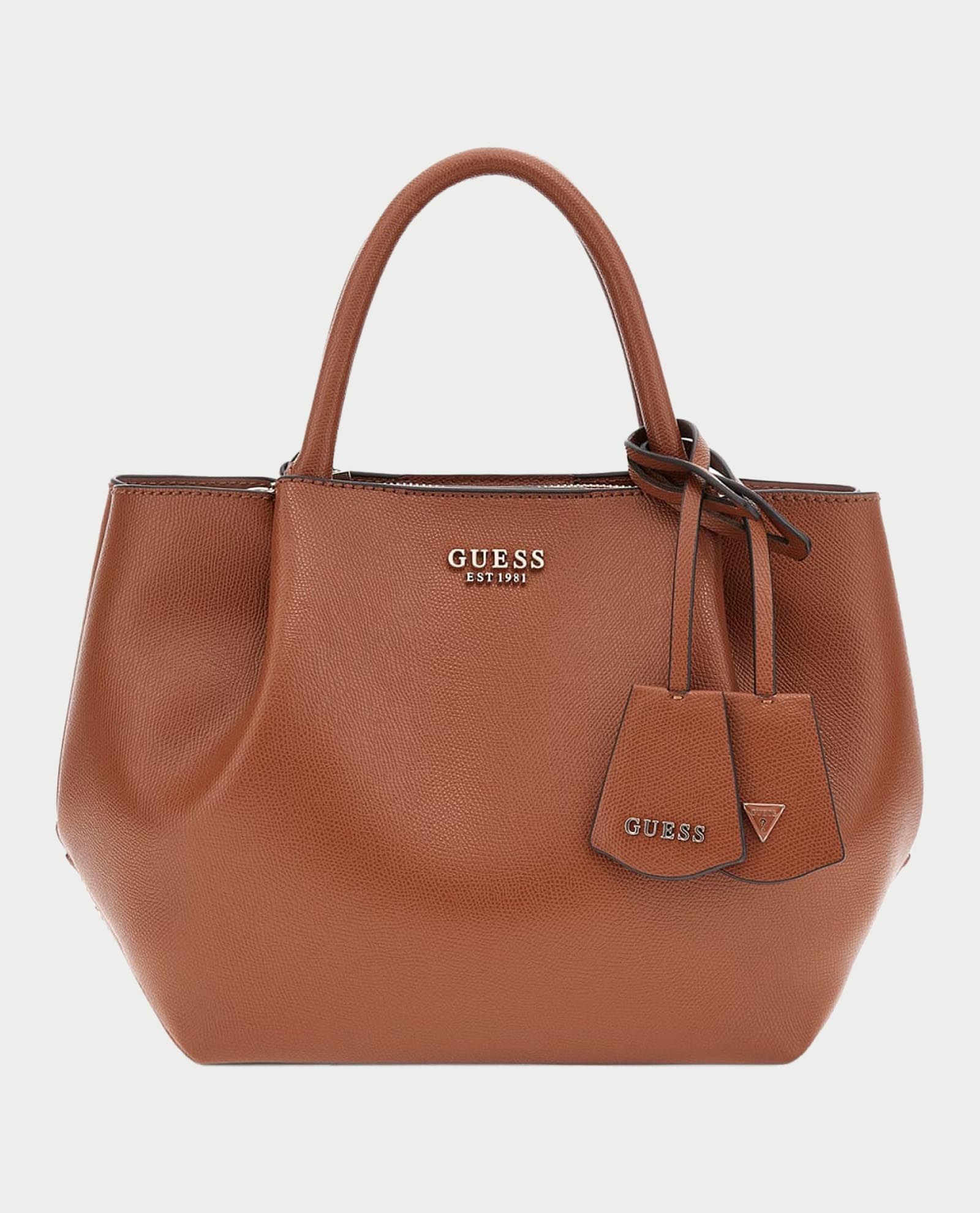 AMORETTE GIRLFRIEND SATCHEL #COGNAC GUESS  Bags HWBG78 98060 COG