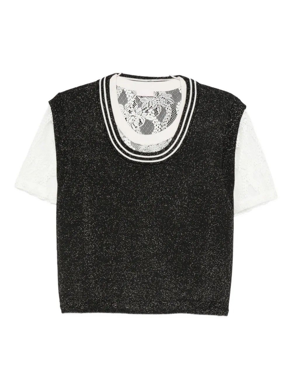 ECS MAGLIA CHIUSA M/C NERO LUX #A4349 LIU JO Jersey TF5057MS49I A4349