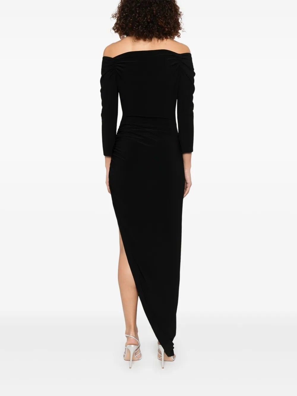OFF SHOULDER SWEETHEART SIDE DRAPE GOWN #BLACK NORMA KAMALI Vestiti KK4243PLG98001