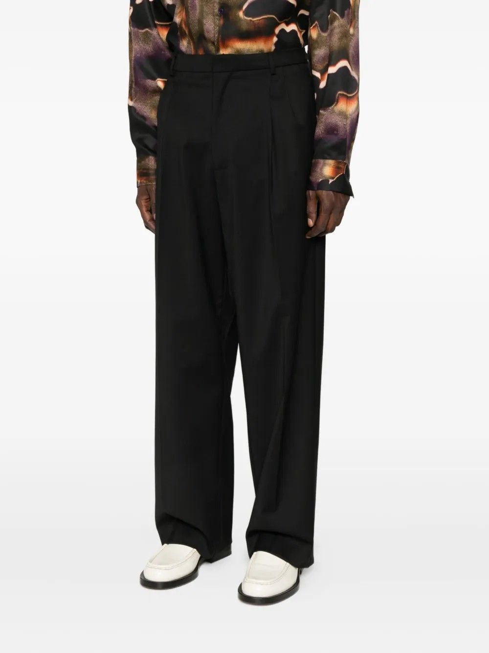 PANTALONE #NERO AMARANTO Trousers B6F0051