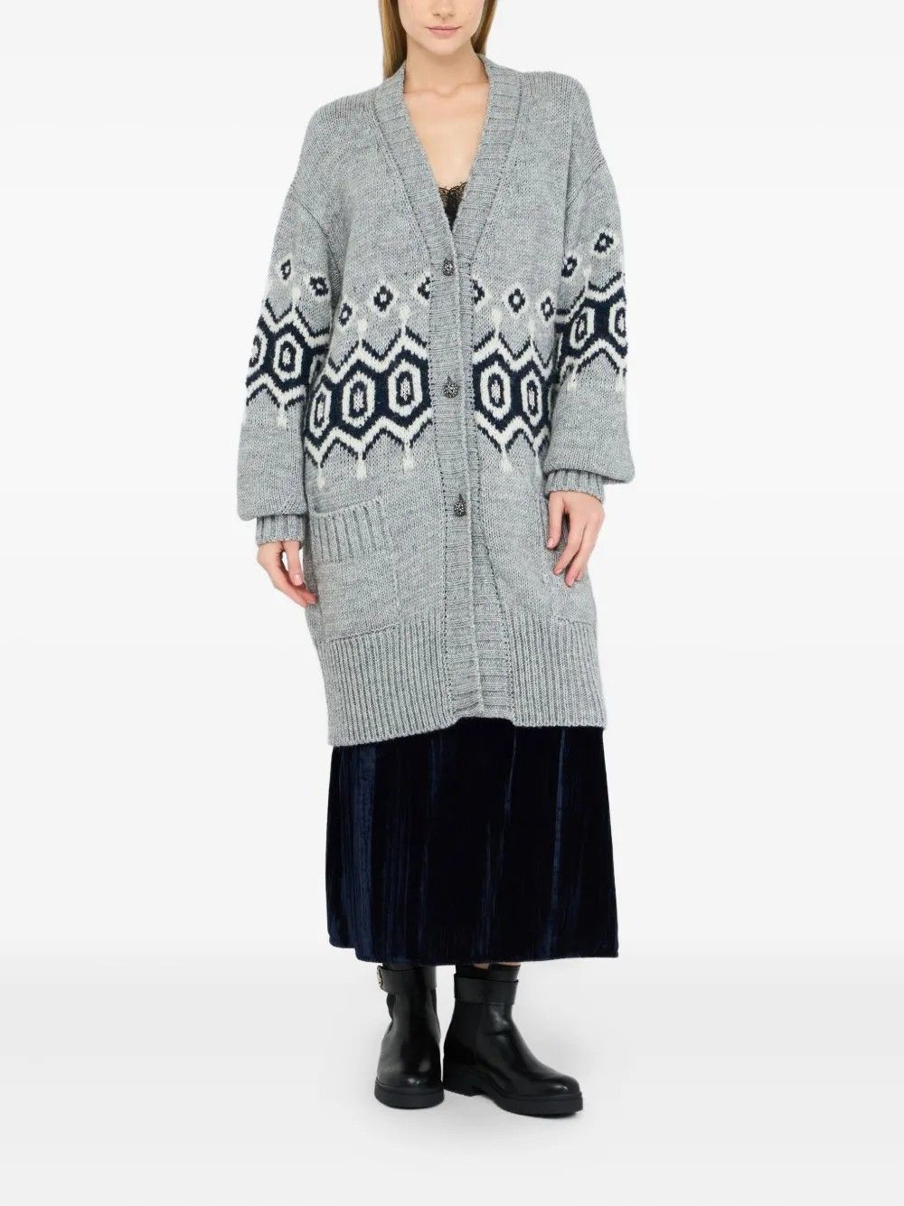 MAGLIA APERTA M/L GREY #C3770 LIU JO Maglieria CF5178MA657 C3770