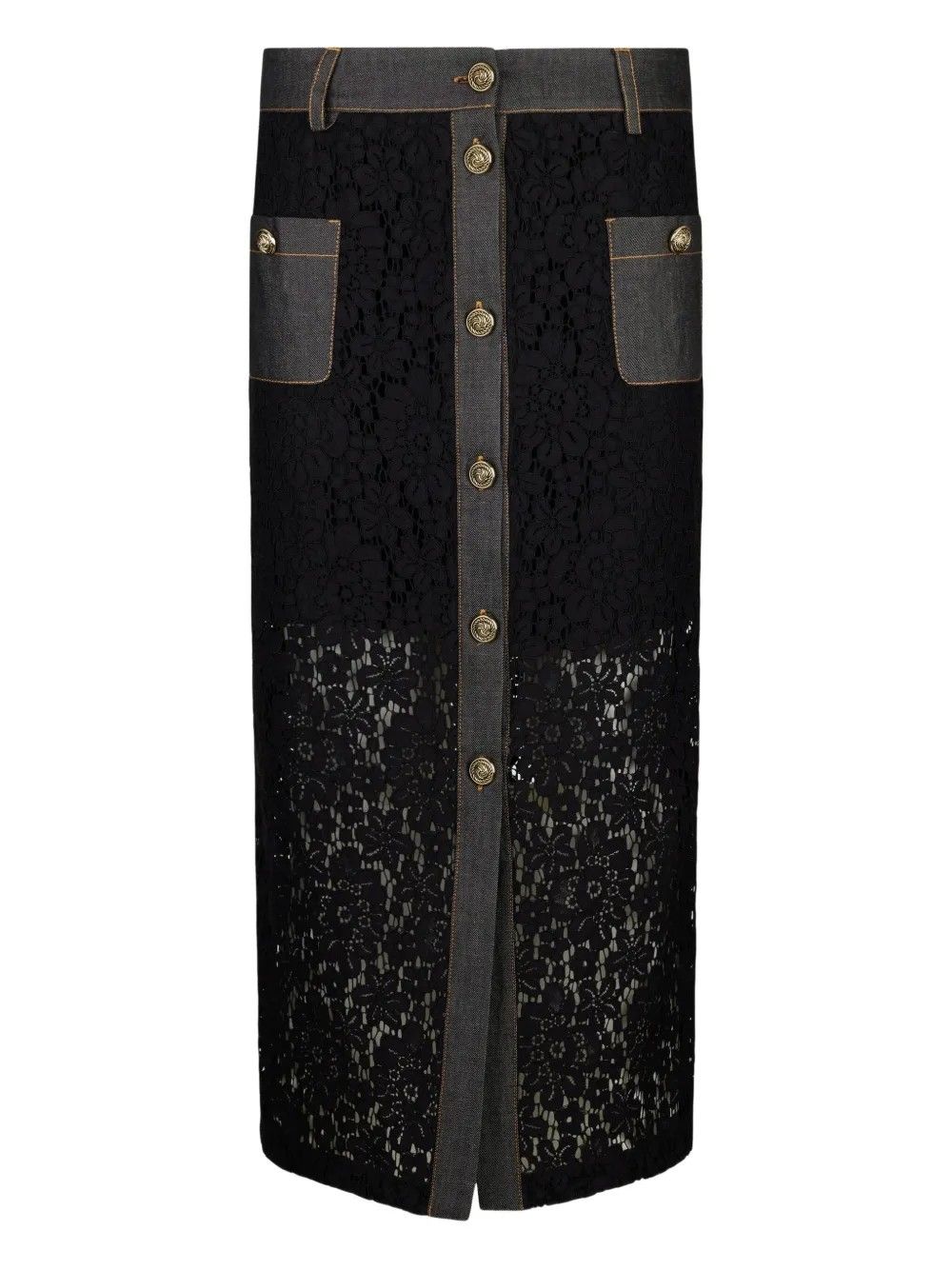 GONNA LONGUETTE LACE DEN.NERO #88000 LIU JO Gonne UF5207J4078 88000