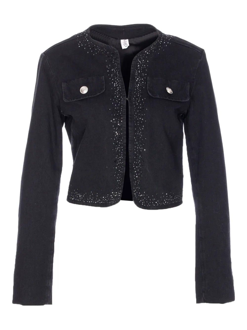 ECS GIACCA DENIM STRASS DEN.BLACK #87432 LIU JO Outerwear UF5124DS025 87432