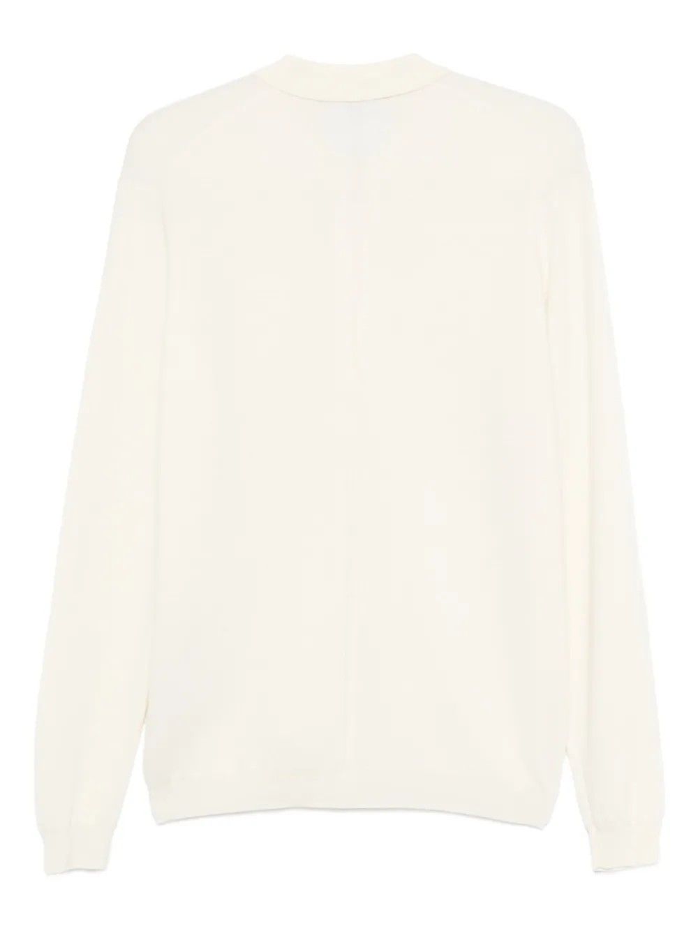 K205 POLO EXTRAFINE MERINO OGG WHITE #A014 LOW BRAND Maglieria L1MFW25266736