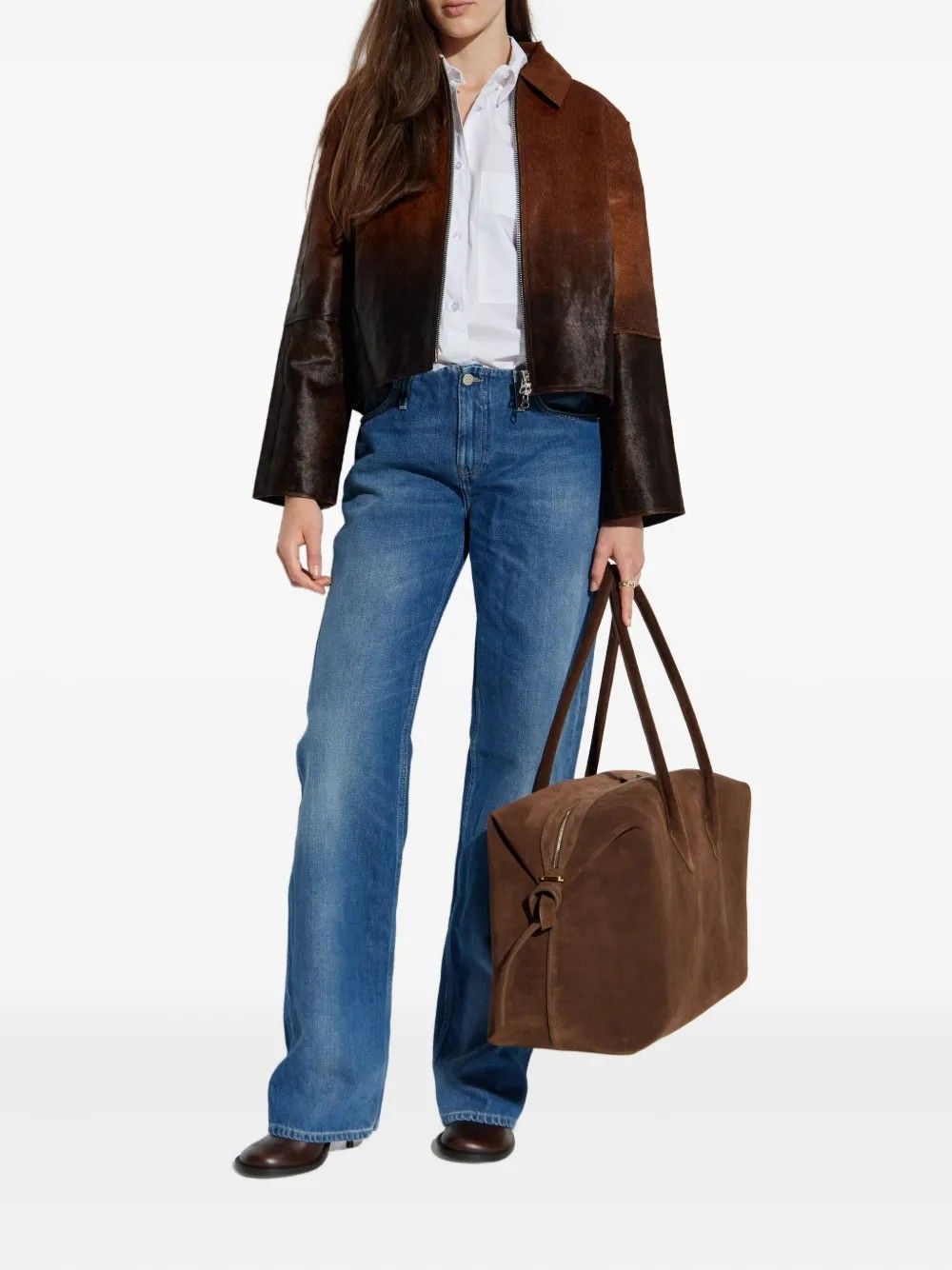 SALYLO LEATHER JACKET 15374 #DARK BROWN DIP-DYE SAMSOE Outerwear F24300022