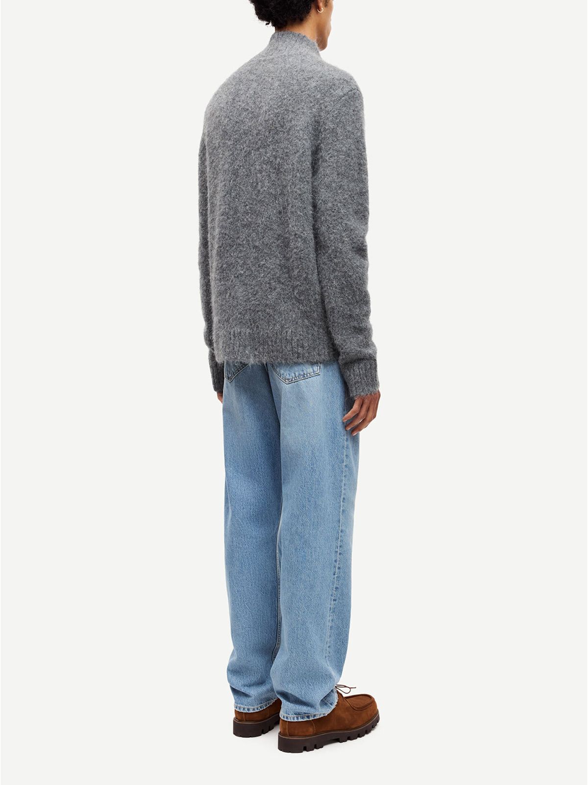 SAJEAN ZIP CARDIGAN 15425 #IRON GATE SAMSOE Jersey M25300036