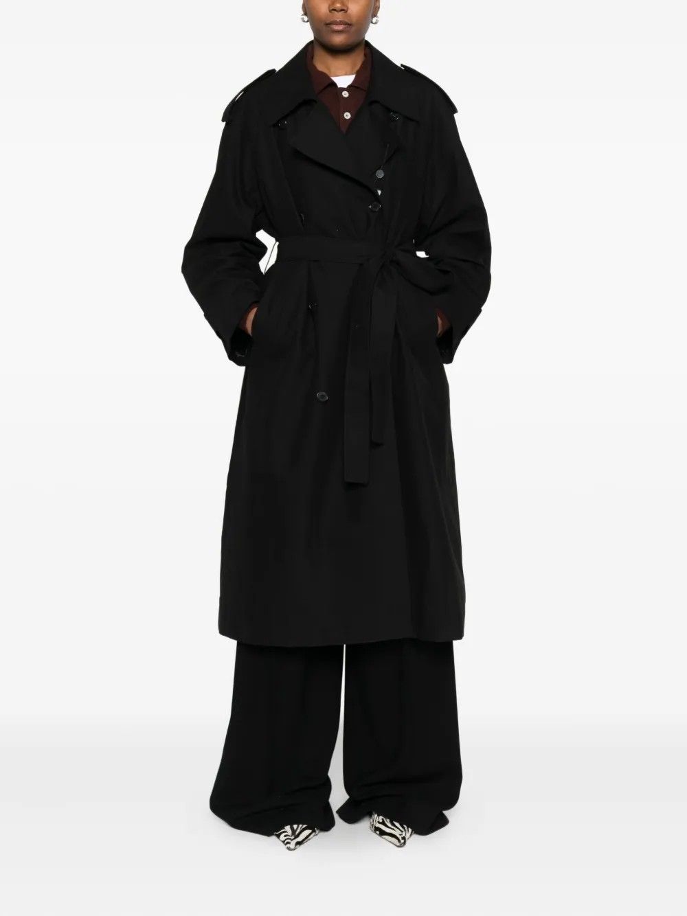 UNISEX OVERSIZED TRENCH COAT #BLACK DUNST Outerwear UDTR5C101BK