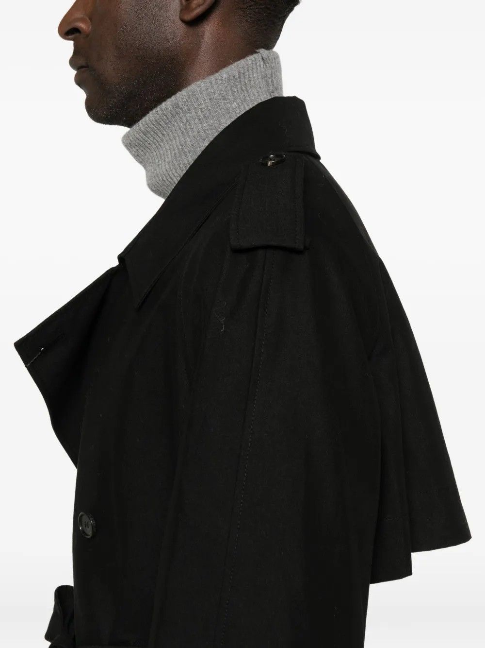 UNISEX OVERSIZED TRENCH COAT #BLACK DUNST Outerwear UDTR5C101BK