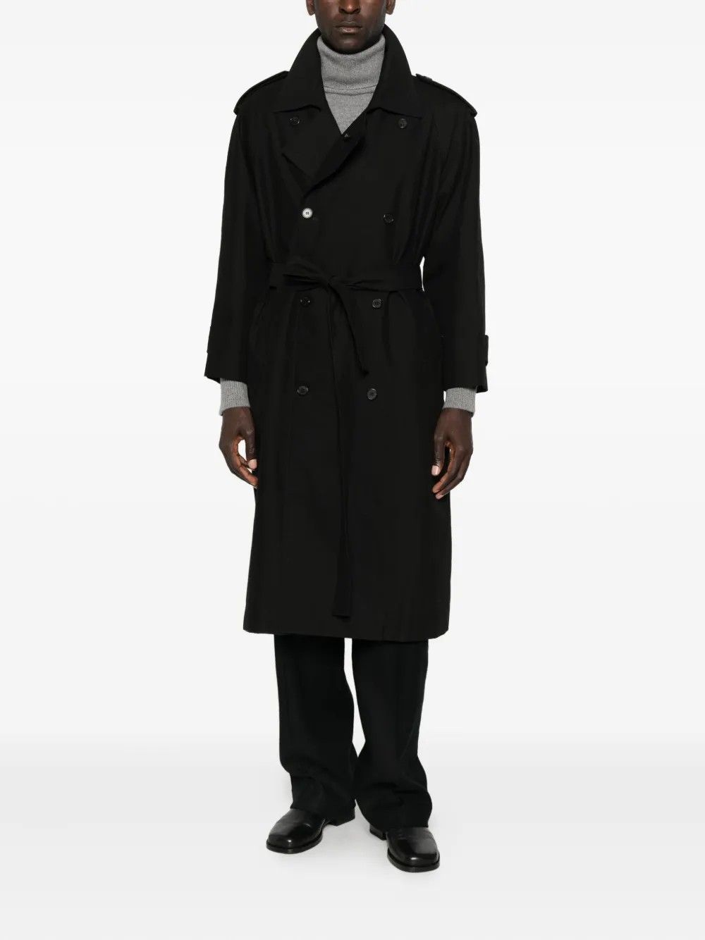 UNISEX OVERSIZED TRENCH COAT #BLACK DUNST Outerwear UDTR5C101BK