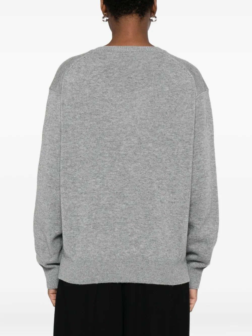 UNISEX CASHMERE V-NECK SWEATER #MELANGE/GREY DUNST Sweater UDSW5C105G2