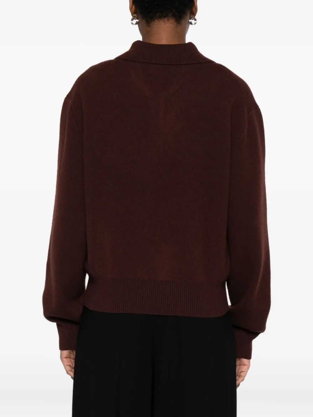 UNISEX CASHMERE COLLARED SWEATER #BROWN DUNST Felpe UDSW5C106W2