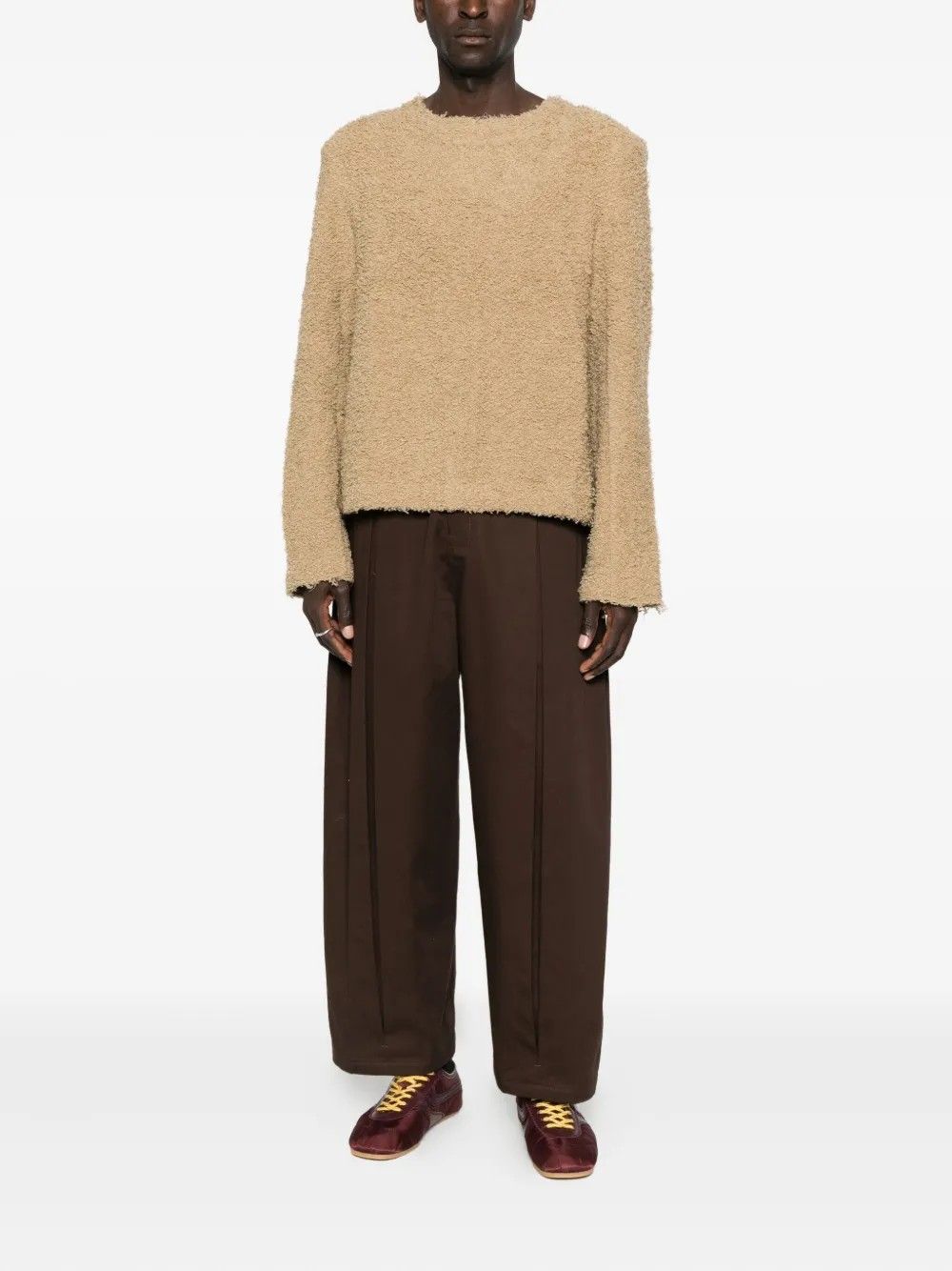 DI:NAN SWEATER #TUSSAH SLUBBY BEIGE SEFR Maglieria MFW25DIGNANTUS