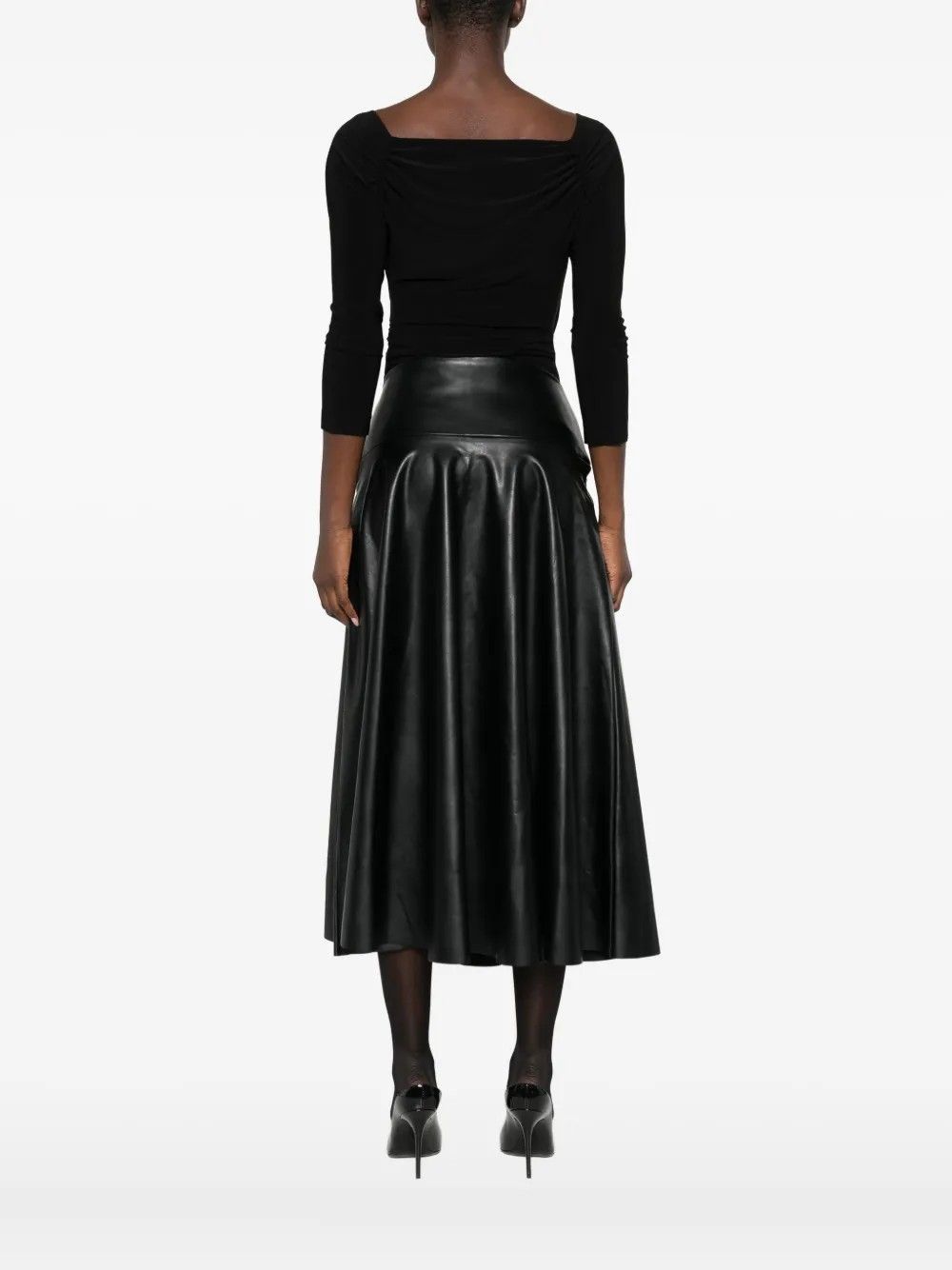 OFF SHOULDER SWEETHEART BODYSUIT #BLACK NORMA KAMALI Top KK325BPLR19001