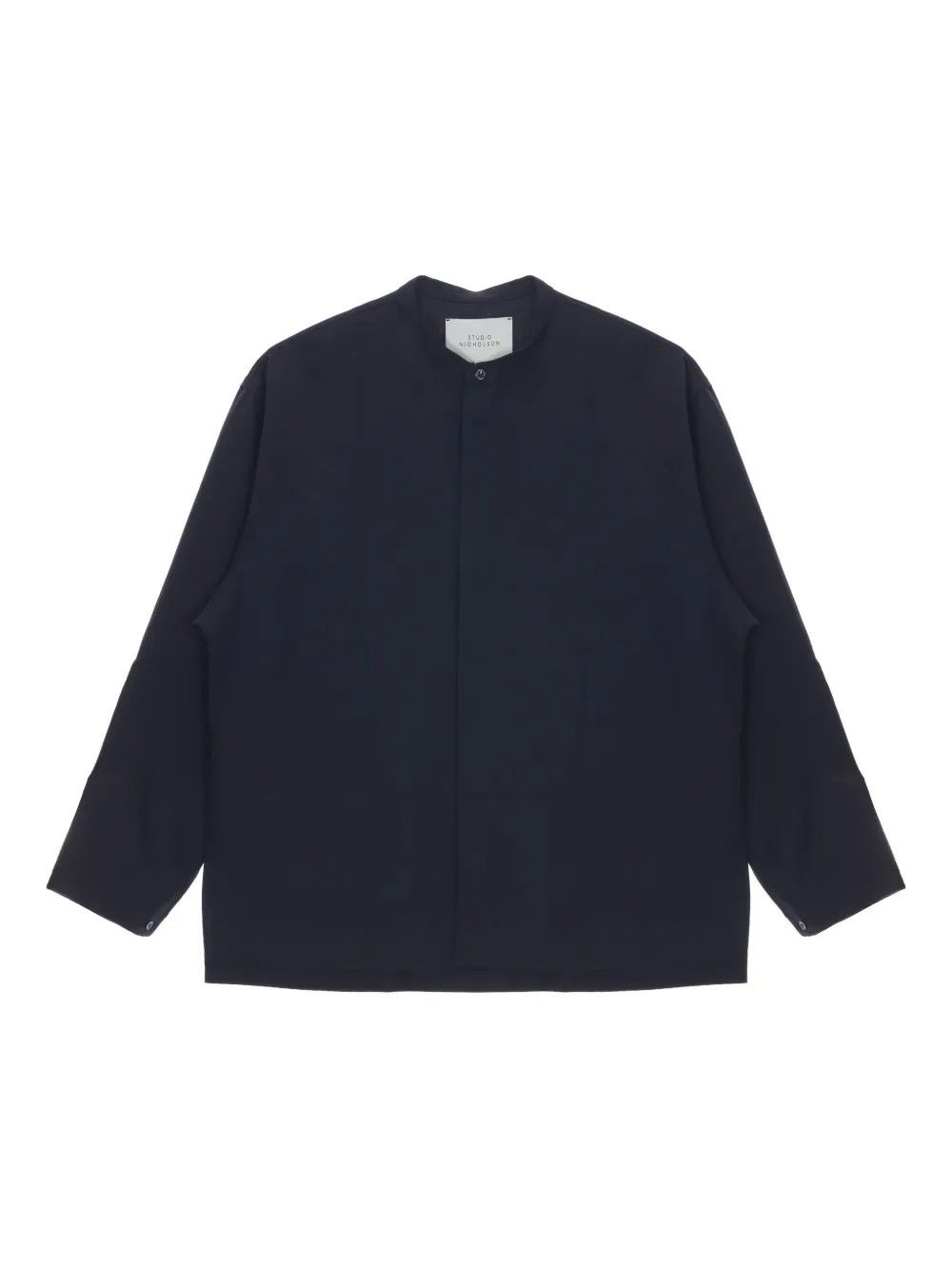 GRANDAD COLLAR SHIRT #PEWTER STUDIO NICHOLSON Shirt KARST SNM 1426