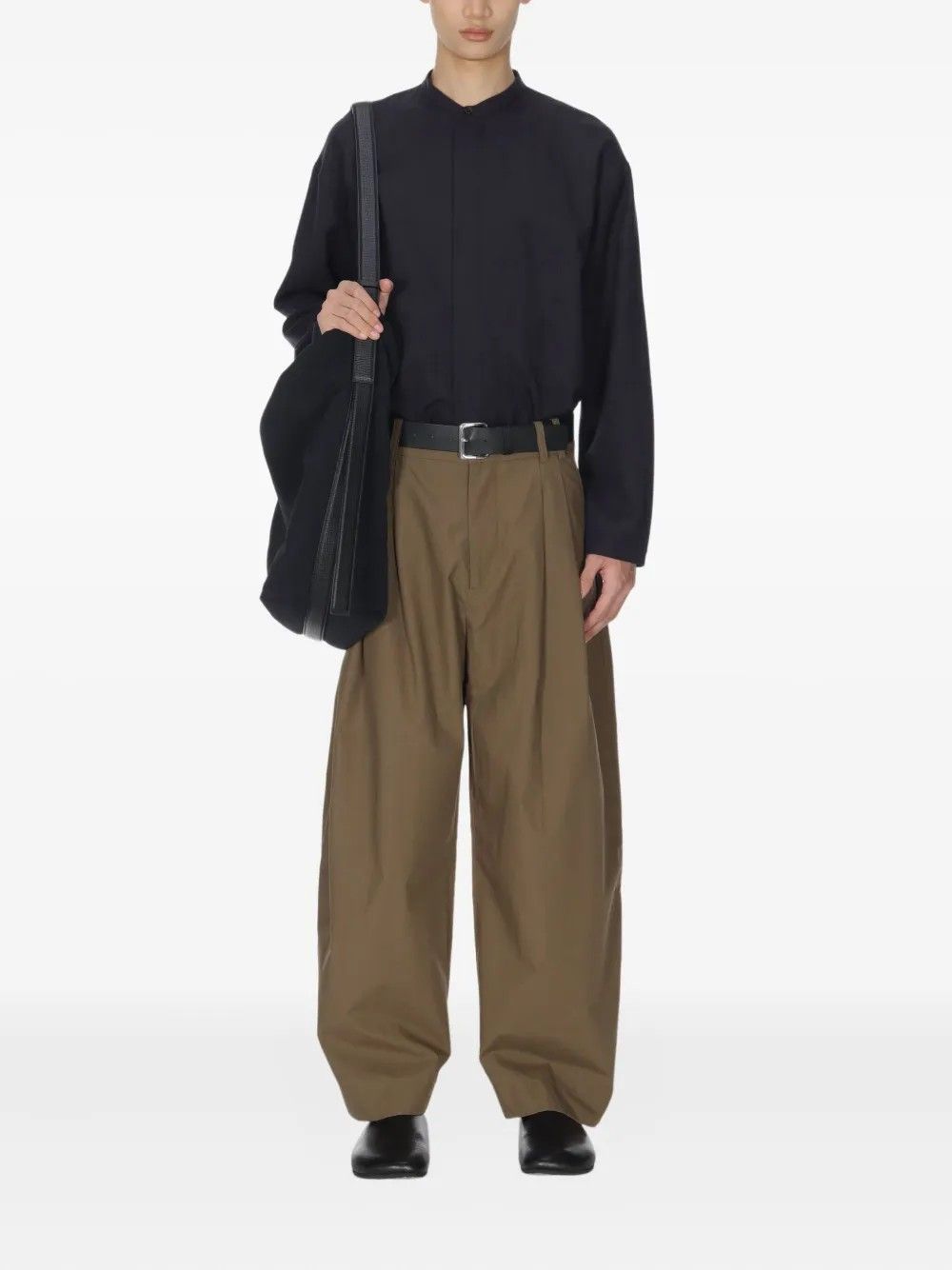 GRANDAD COLLAR SHIRT #PEWTER STUDIO NICHOLSON Shirt KARST SNM 1426