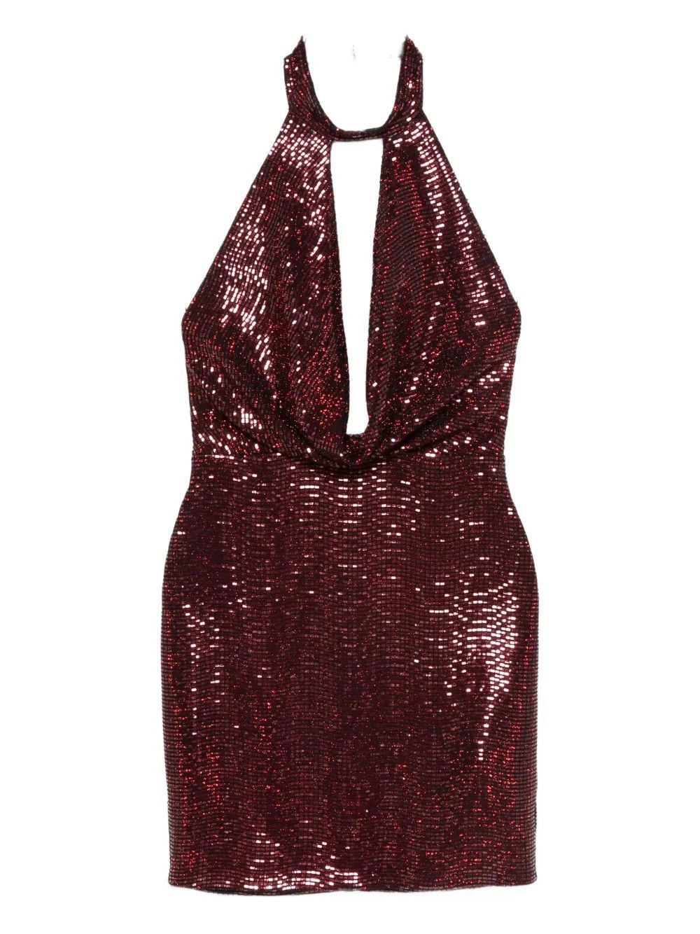 JABOT DRESS BETH BURGUNDY #02144 ANIYE BY Vestiti 18134302144