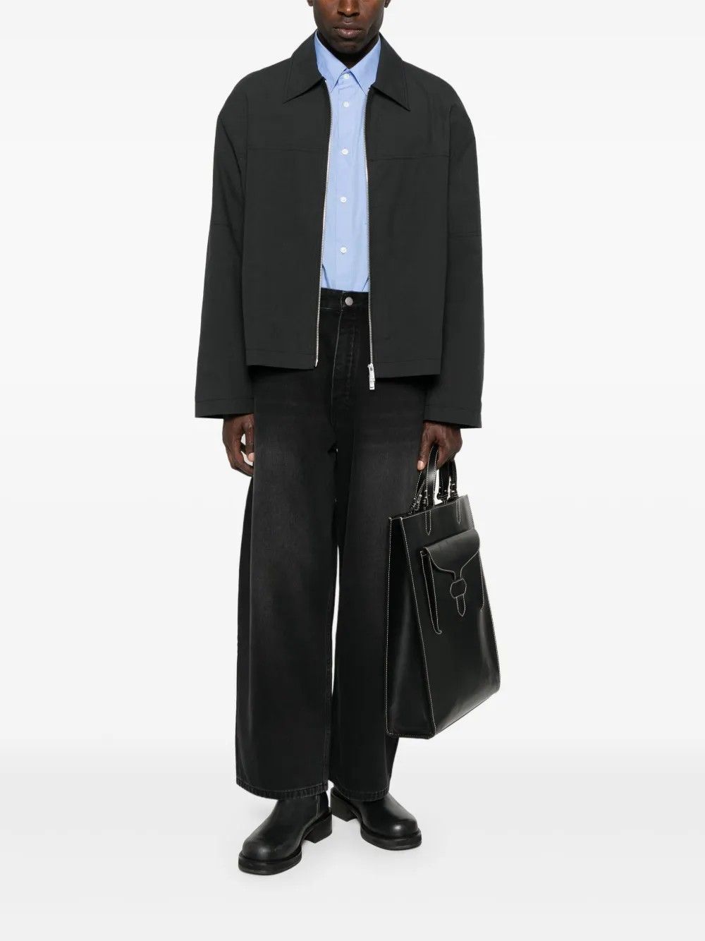 VOLUME JEAN #WASHED BLACK STUDIO NICHOLSON Trousers PAOLO SNM 1023