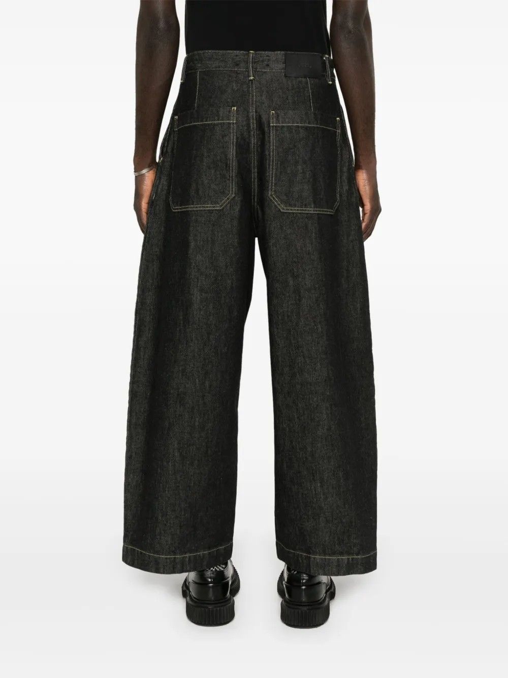 SINGLE PLEAT PANT #BLACK STUDIO NICHOLSON Jeans PUCH SNM 1244