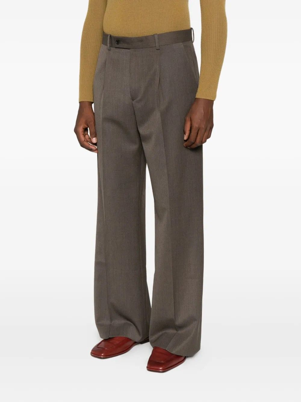 MELANGE WOOL WIDE-LEG #HAZELNUT TONYWACK Trousers BE34PT11