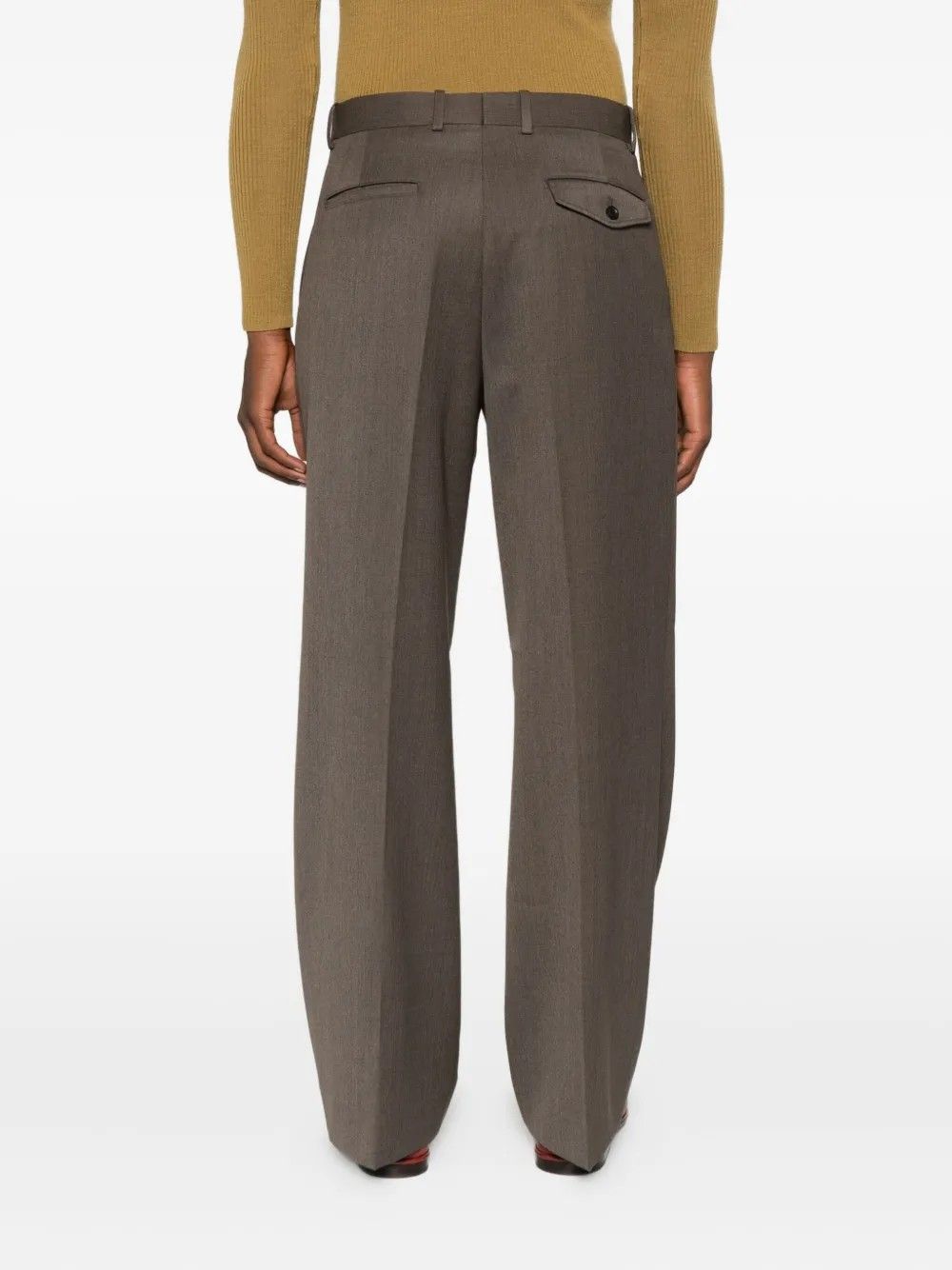 MELANGE WOOL WIDE-LEG #HAZELNUT TONYWACK Trousers BE34PT11