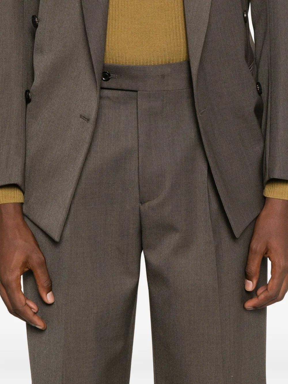 MELANGE WOOL WIDE-LEG #HAZELNUT TONYWACK Trousers BE34PT11