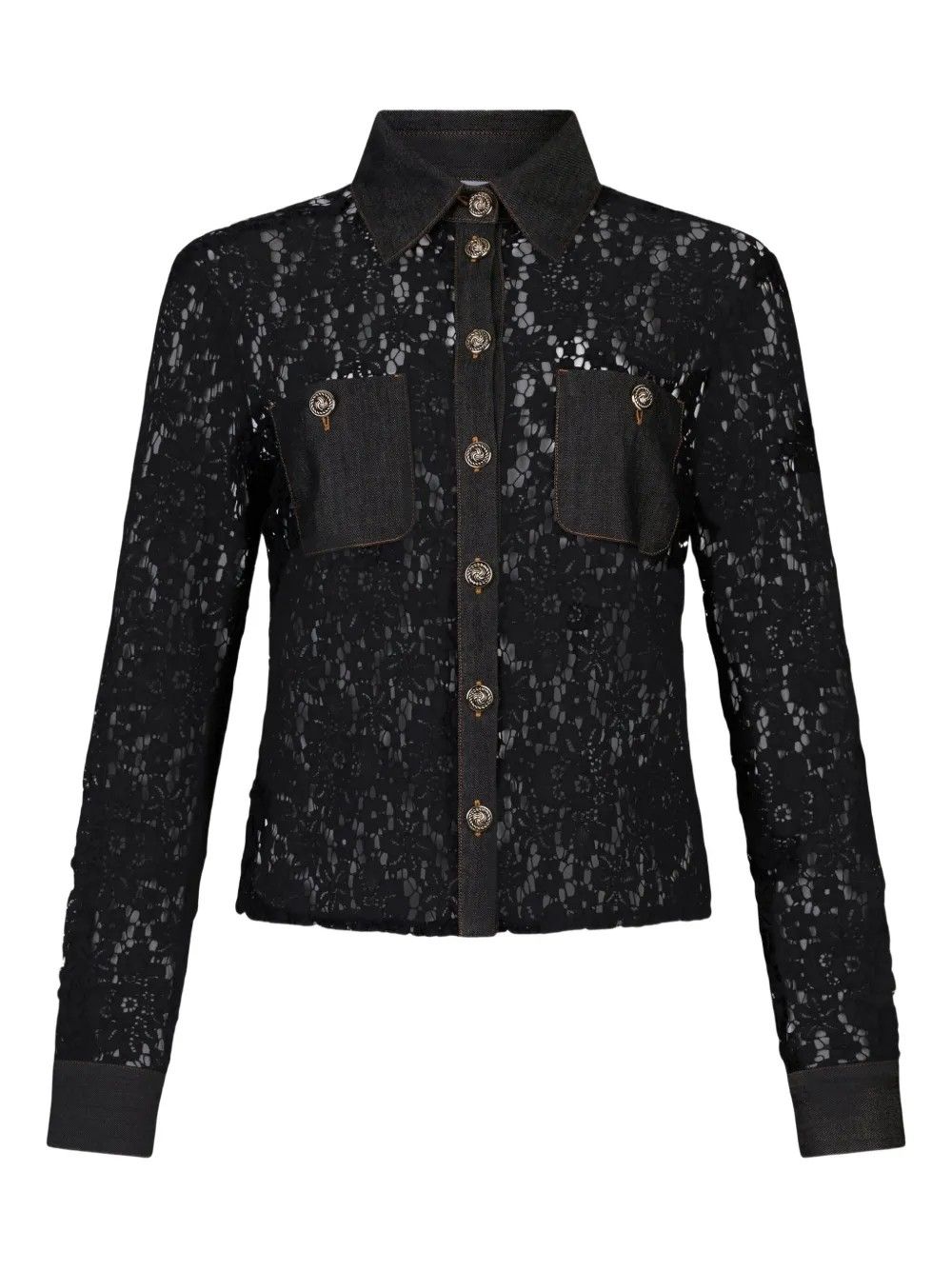 CAMICIA CROPPED LACE DEN.NERO #88000 LIU JO Shirt UF5169J4078 88000