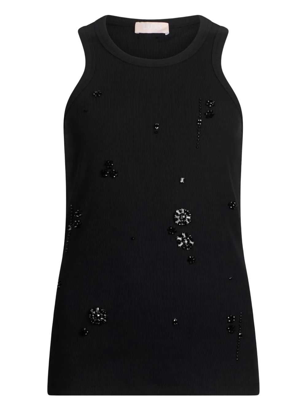 T-SHIRT MODA S/M NERO/FLOWER STONE #P9124 LIU JO T-shirt MF5447J4822 P9124