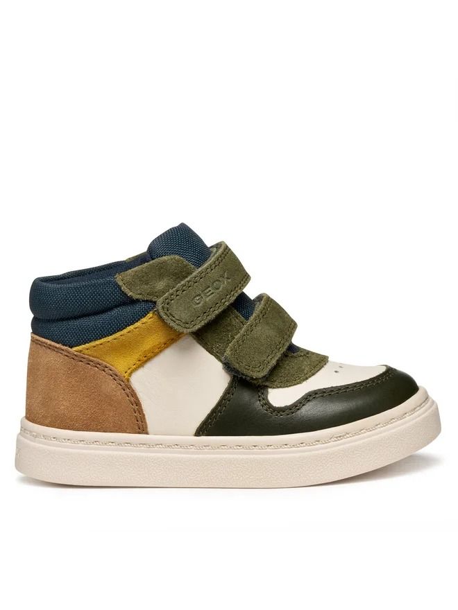 B NASHIK A NAPPA LT IVORY/DK GREEN #C1M3X GEOX Scarpe B465NA 08522 C1M3X