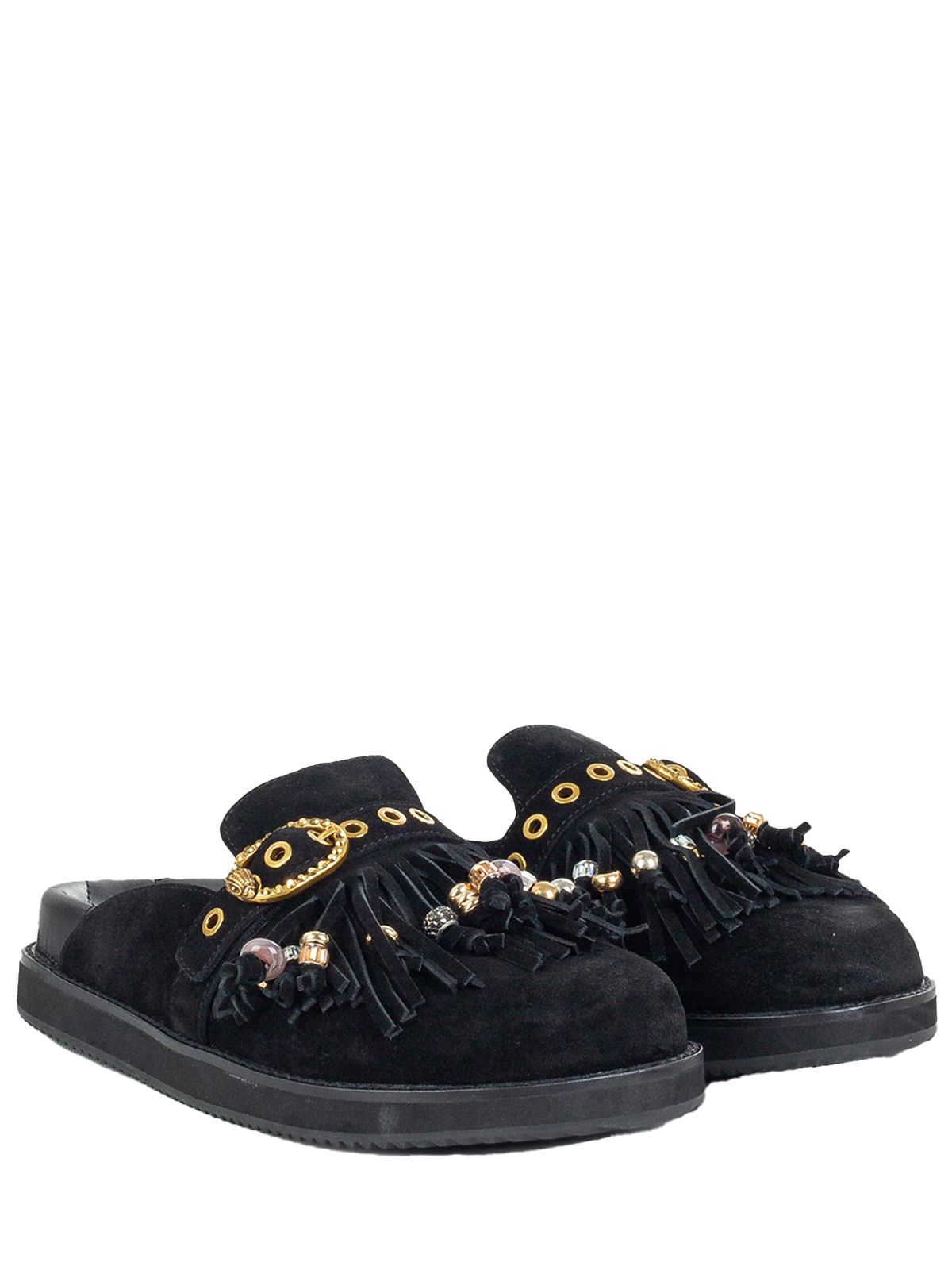 MAYFAIR FRINGE MULE #BLACK KURT GEIGER LONDON Shoes 4724300209