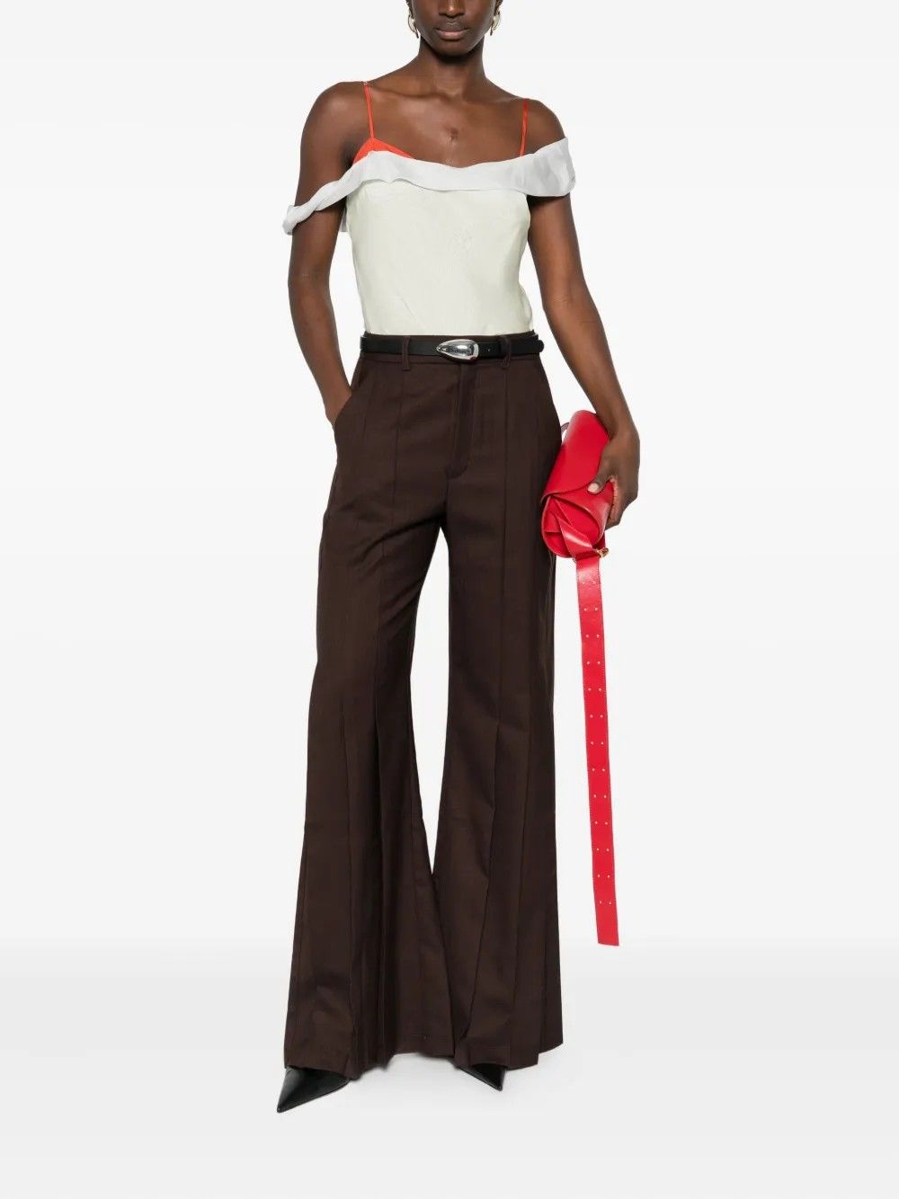 ISLA TROUSER WOOL #DARK BROWN SEFR Trousers WFW25ISLADAR