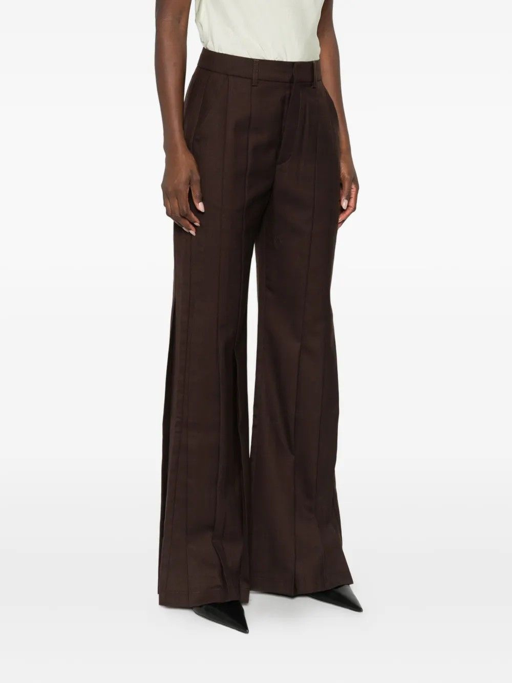 ISLA TROUSER WOOL #DARK BROWN SEFR Trousers WFW25ISLADAR