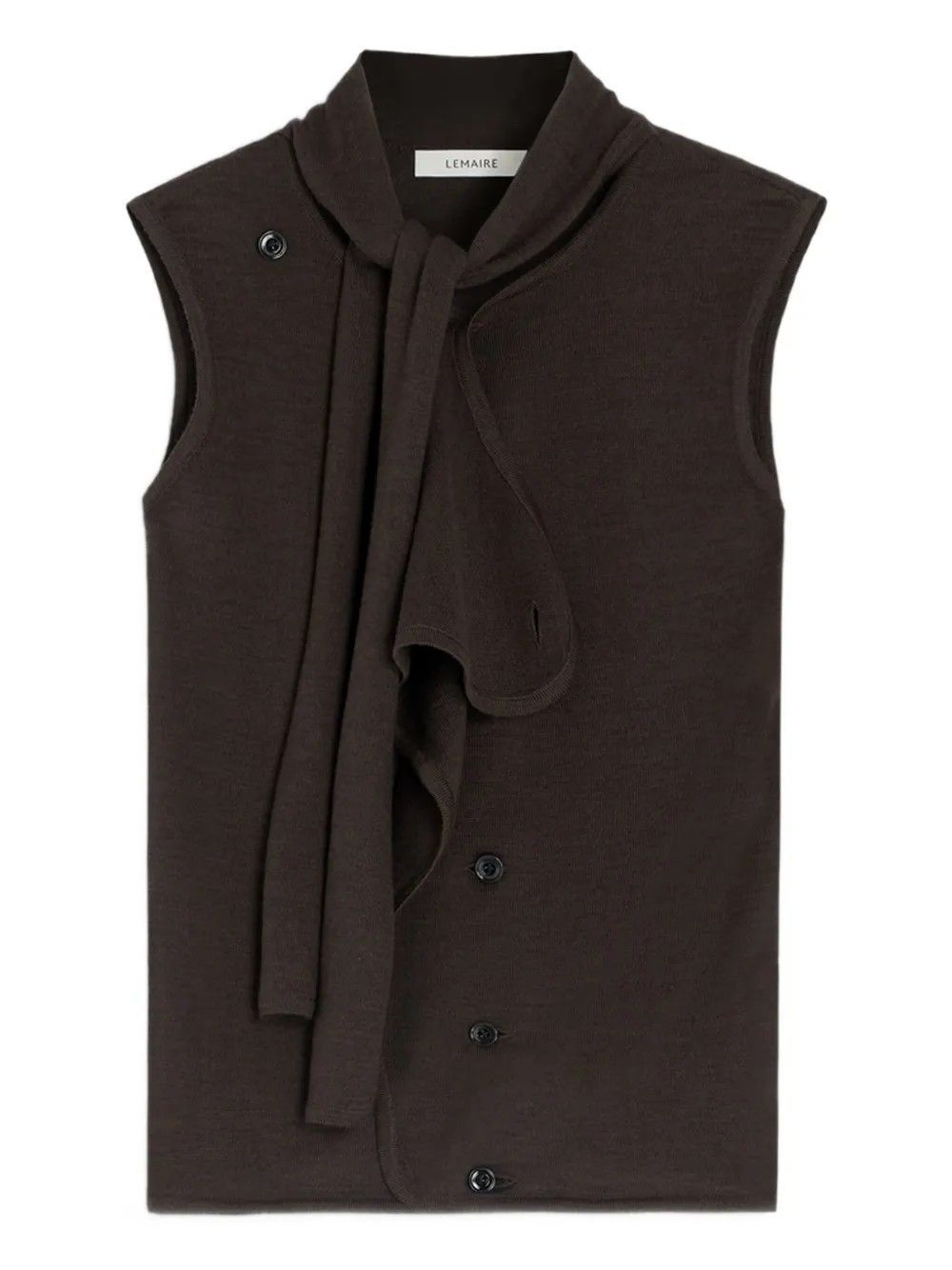 ASYMMETRICAL SLEEVELESS CARDIGAN #BR397 LEMAIRE Top TO1485 LK087