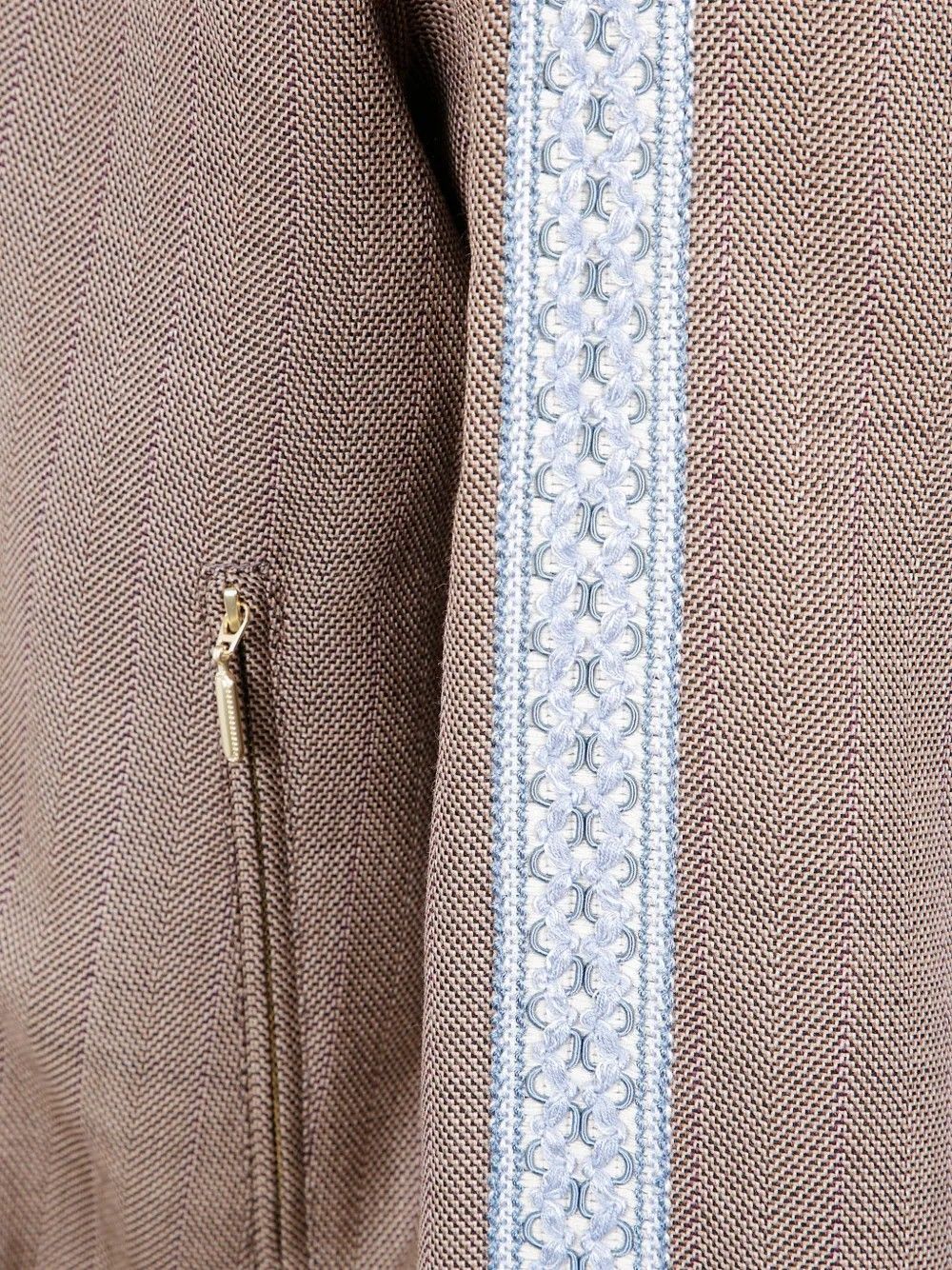 LA TRACK JACKET CHEVRON #BROWN DROLE DE MONSIEUR Outerwear I JT214 WV009 BN