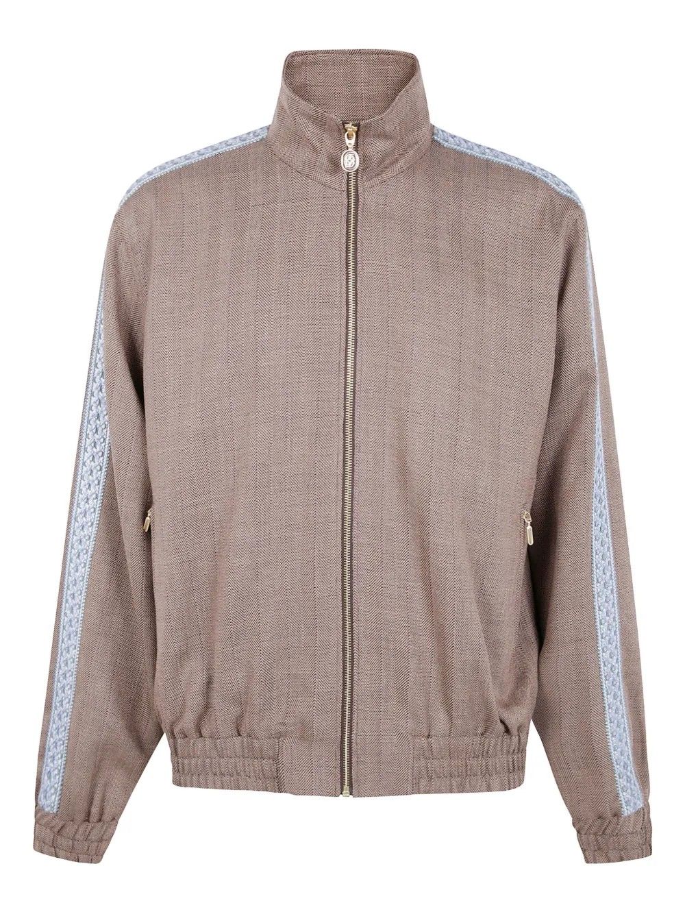 LA TRACK JACKET CHEVRON #BROWN DROLE DE MONSIEUR Outerwear I JT214 WV009 BN